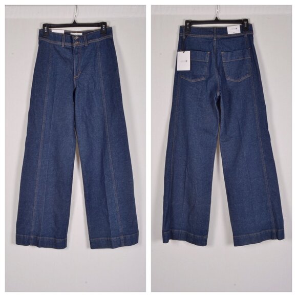 Joe's Jeans The Seamed Denim Trousers Wide Leg Jeans - Picture 3 of 4